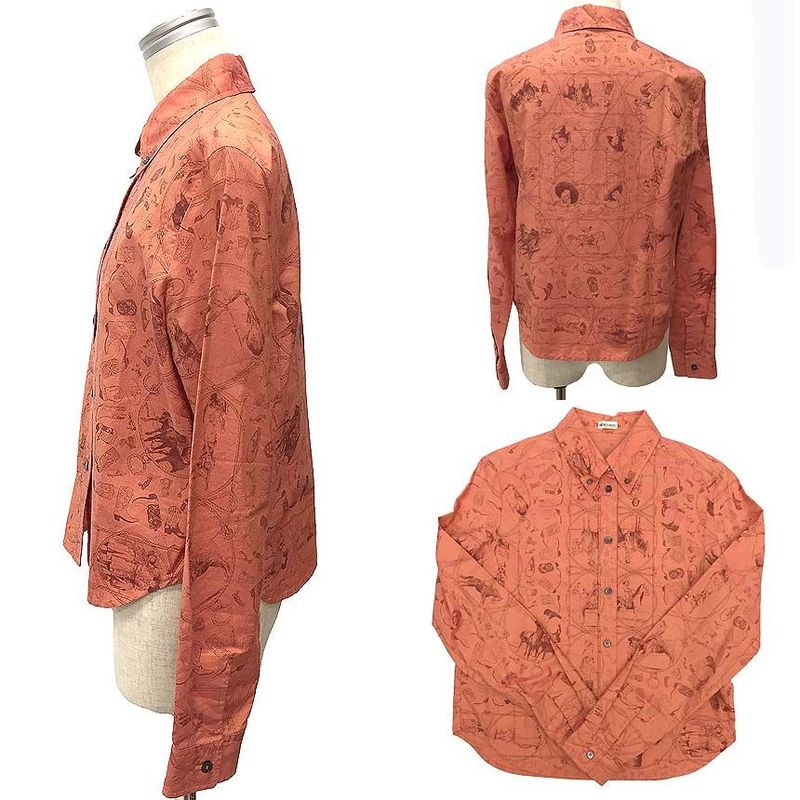 Hermes Long Sleeve Shirt Size 36 Cotton Rodeo Des Cowgirls Rodeo Margiela