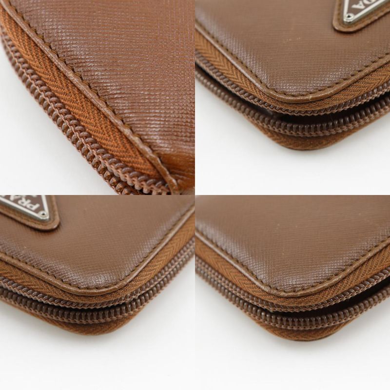 Prada Triangle Logo Leather _ Coin Case