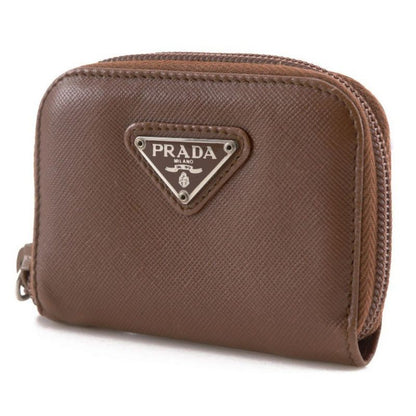 Prada Triangle Logo Leather _ Coin Case