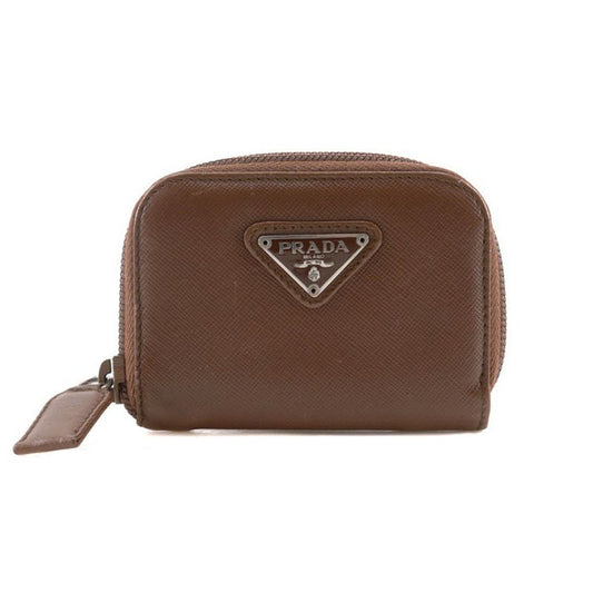 Prada Triangle Logo Leather _ Coin Case