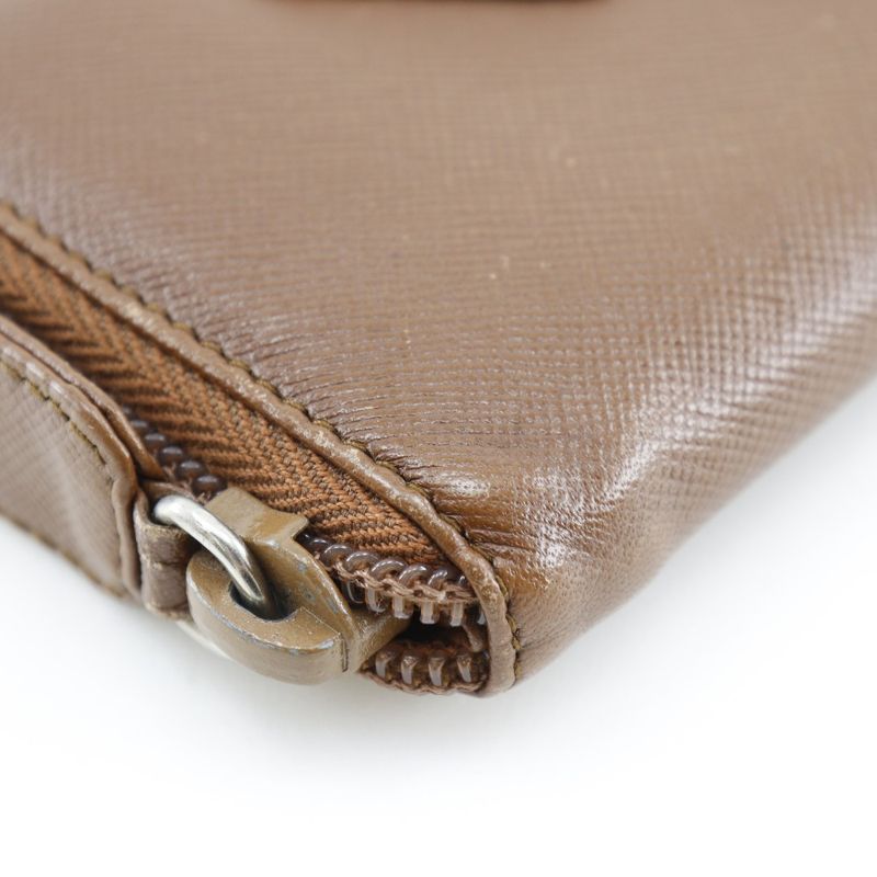 Prada Triangle Logo Leather _ Coin Case