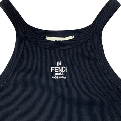 Fendi Top Cotton Black White Logo Tank