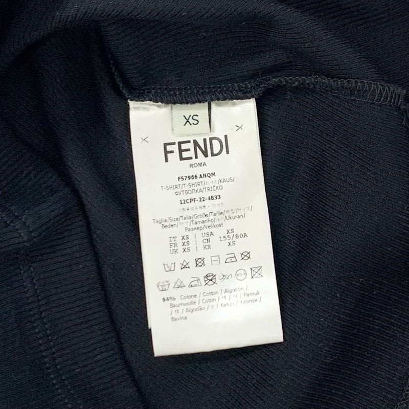 Fendi Top Cotton Black White Logo Tank