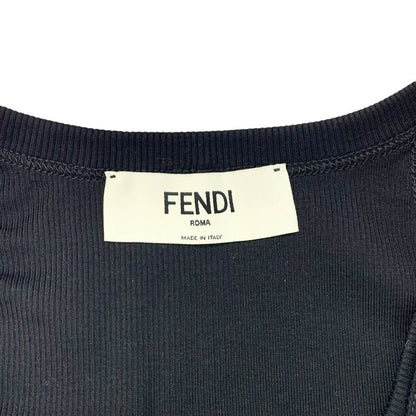 Fendi Top Cotton Black White Logo Tank