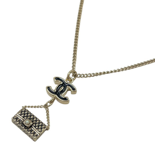 Chanel Necklace Here Mark Necklace Silver Ladies Matelasse Motif