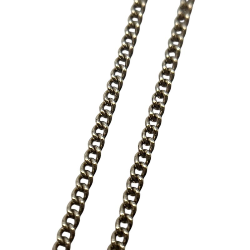 Chanel Necklace Here Mark Necklace Silver Ladies Matelasse Motif