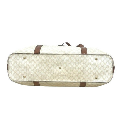 Celine Macadam White And Brown Bag Tote Bag Shoulder Bag Women