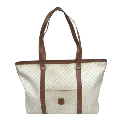 Celine Macadam White And Brown Bag Tote Bag Shoulder Bag Women