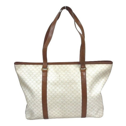 Celine Macadam White And Brown Bag Tote Bag Shoulder Bag Women