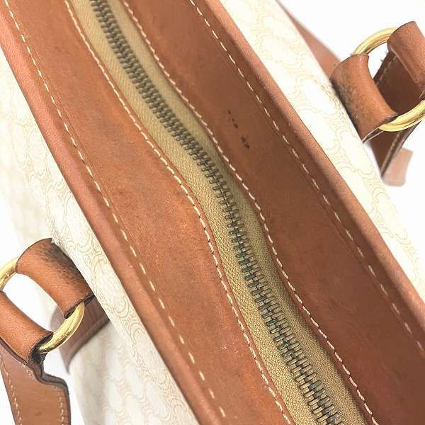 Celine Macadam White And Brown Bag Tote Bag Shoulder Bag Women