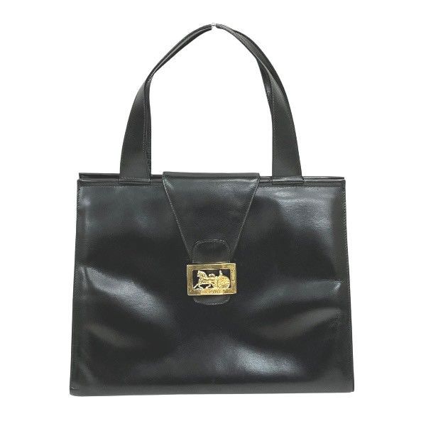 Celine Carriage Hardware Black Leather Old Bag Handbag Women