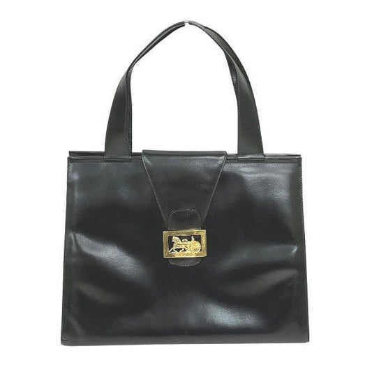 Celine Carriage Hardware Black Leather Old Bag Handbag Women