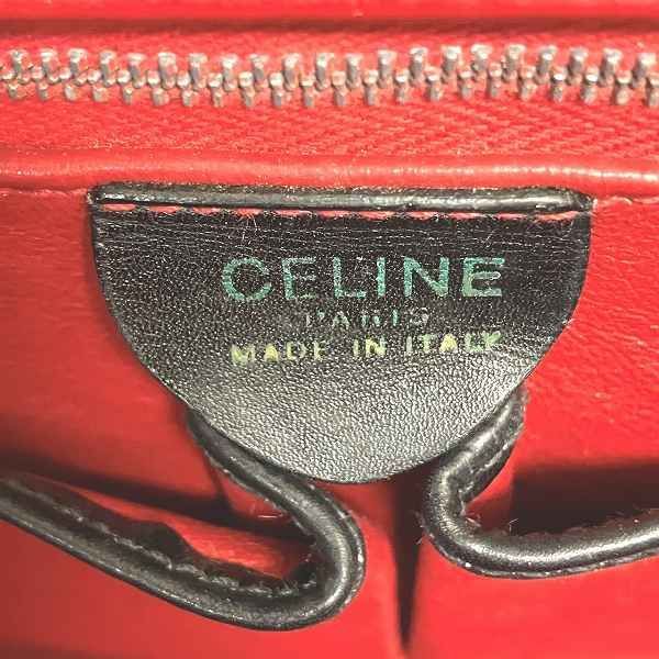 Celine Carriage Hardware Black Leather Old Bag Handbag Women
