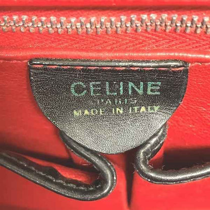 Celine Carriage Hardware Black Leather Old Bag Handbag Women