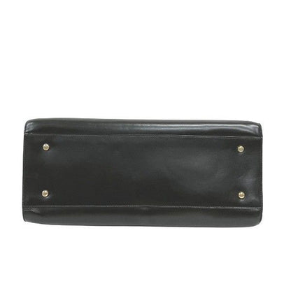 Celine Carriage Hardware Black Leather Old Bag Handbag Women