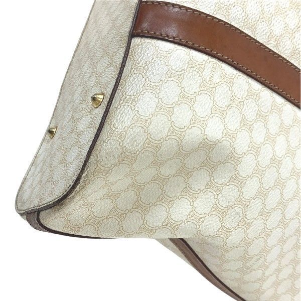 Celine Macadam White And Brown Bag Tote Bag Shoulder Bag Women
