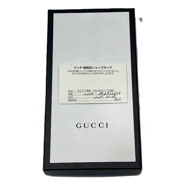 Gucci Sherry Line 408831 GG Supreme Bee Round Zipper Wallet Long Wallet Unisex