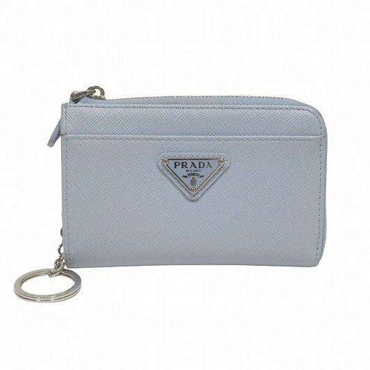 Prada Saffiano Triangle Logo 1pp122 Key Case Coin Case Women