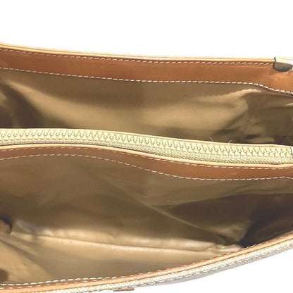 Celine M06 Macadam Pattern Beige And Brown Leather Bag Shoulder Bag Women