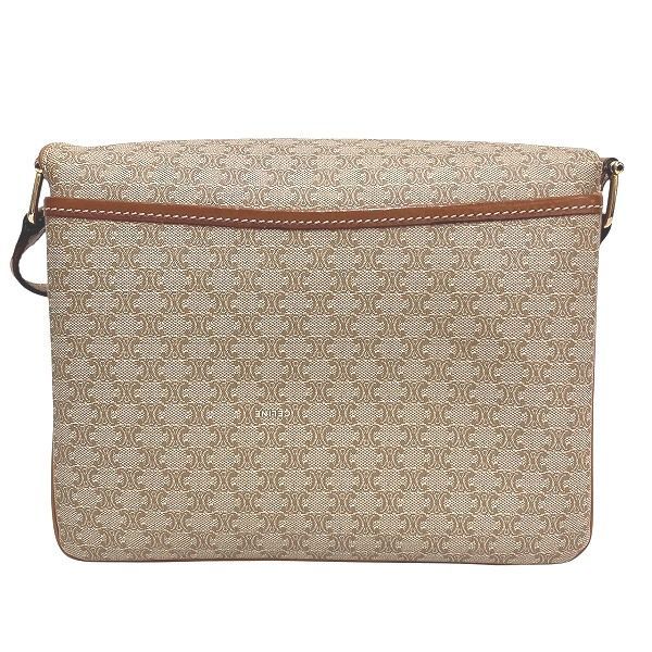 Celine M06 Macadam Pattern Beige And Brown Leather Bag Shoulder Bag Women