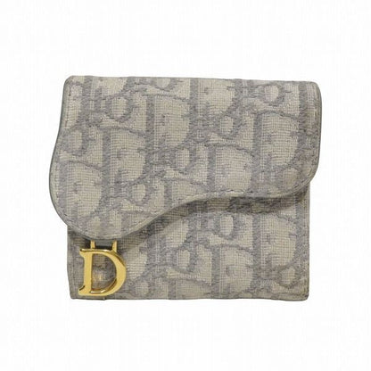 Dior Saddle Lotus Trotter Trifold Wallet Women