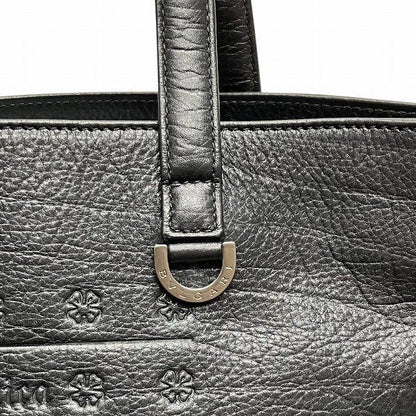 Bulgari Collezione 34985 Leather Black Bag Tote Bag Unisex