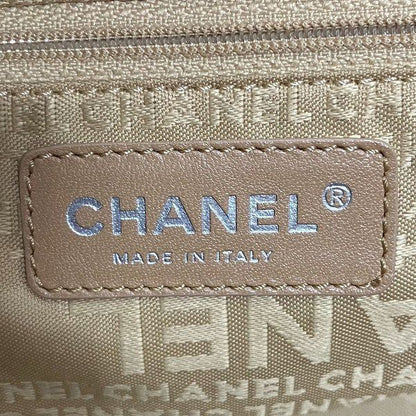 Chanel Choco Bar A26135 Beige Caviar Skin Bag Handbag Women