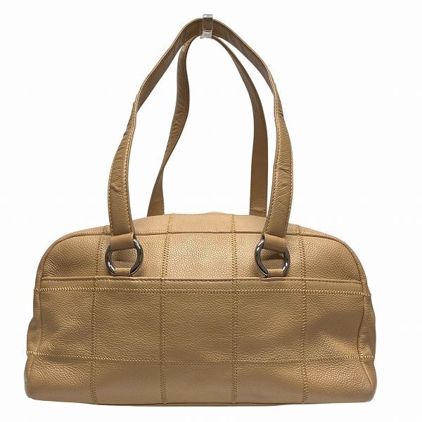 Chanel Choco Bar A26135 Beige Caviar Skin Bag Handbag Women