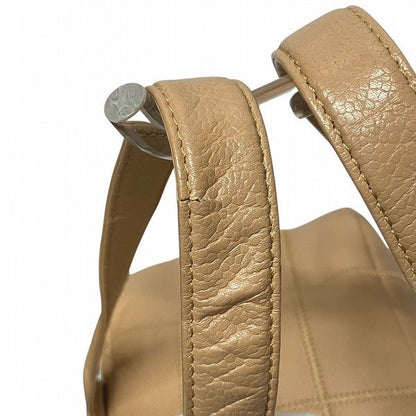 Chanel Choco Bar A26135 Beige Caviar Skin Bag Handbag Women