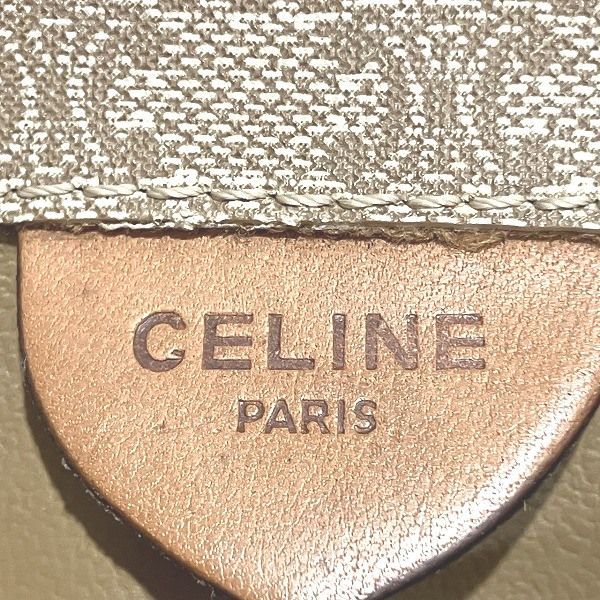 Celine M06 Macadam Pattern Beige And Brown Leather Bag Shoulder Bag Women