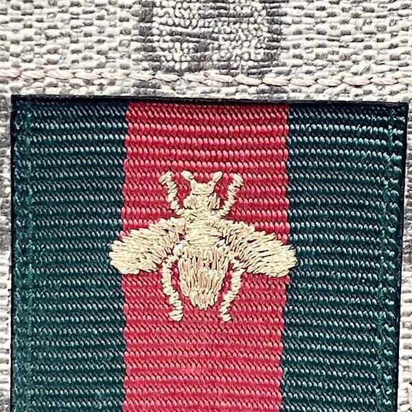 Gucci Sherry Line 408831 GG Supreme Bee Round Zipper Wallet Long Wallet Unisex