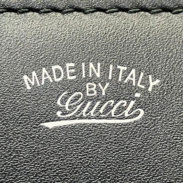 Gucci 368378 Black And White Leather Round Zipper Long Wallet Unisex