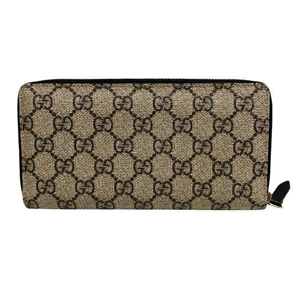 Gucci GG Supreme Double G Bicolor Zip Around Wallet 456117 Long Wallet Unisex