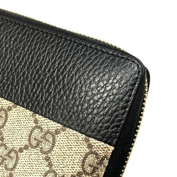 Gucci GG Supreme Double G Bicolor Zip Around Wallet 456117 Long Wallet Unisex