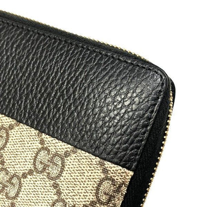 Gucci GG Supreme Double G Bicolor Zip Around Wallet 456117 Long Wallet Unisex