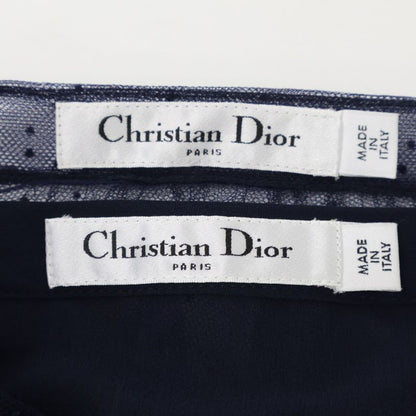 Christian DIOR Navy Dot 911j29a8810 Tulle Skirt 40