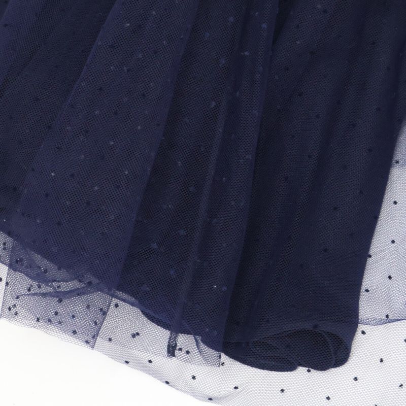 Christian DIOR Navy Dot 911j29a8810 Tulle Skirt 40