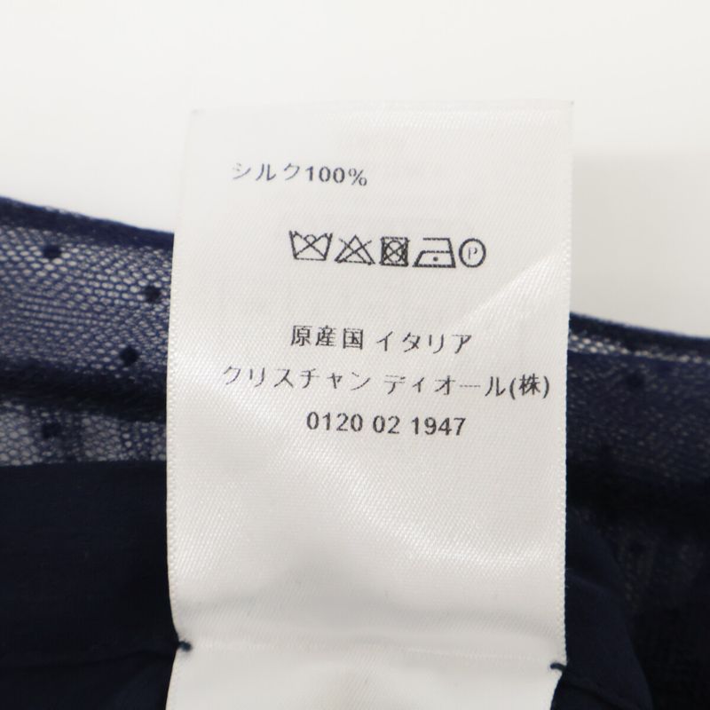 Christian DIOR Navy Dot 911j29a8810 Tulle Skirt 40