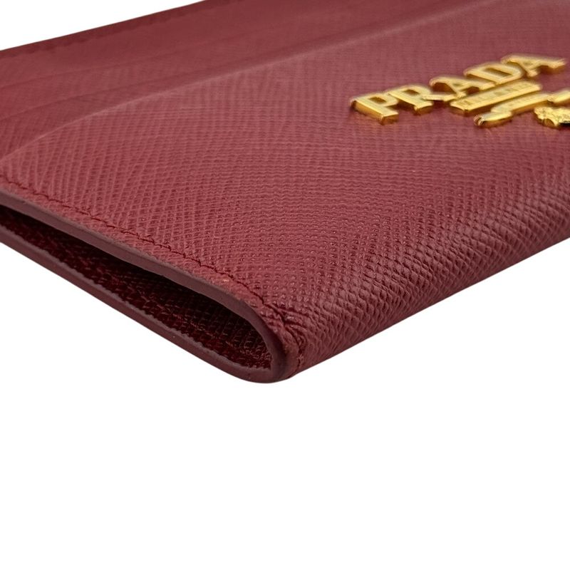 Prada 1mc026 Coin Case Coin Case Saffiano Card Case Wallet Brand Red Ladies