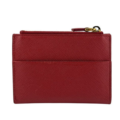 Prada 1mc026 Coin Case Coin Case Saffiano Card Case Wallet Brand Red Ladies