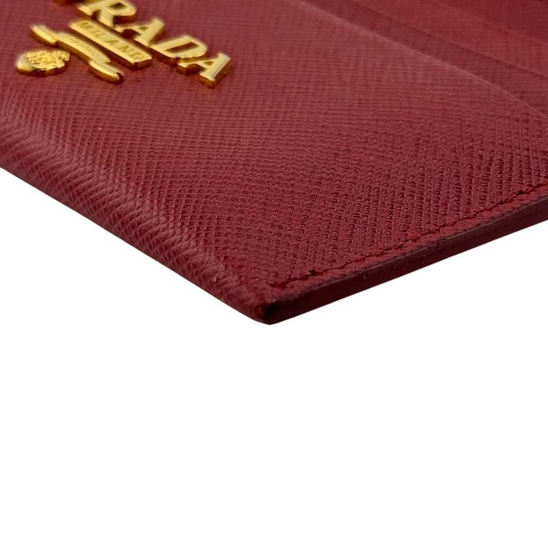 Prada 1mc026 Coin Case Coin Case Saffiano Card Case Wallet Brand Red Ladies