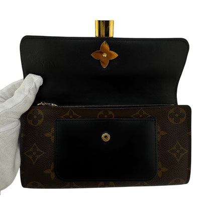 Louis Vuitton M62577 Portefeuille Flower Long Wallet Brown Women