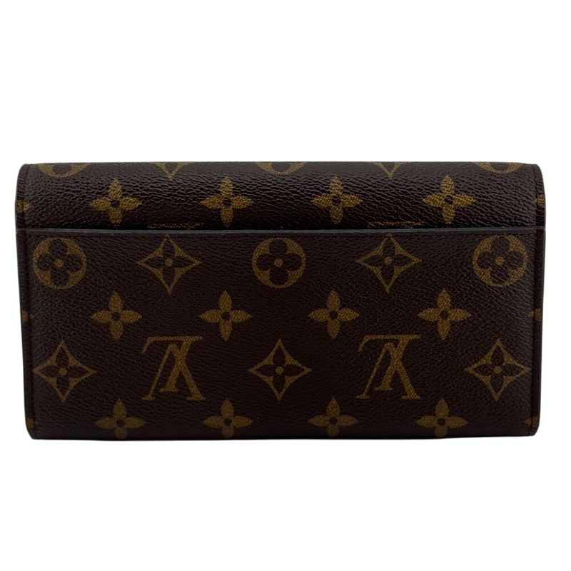 Louis Vuitton M62577 Portefeuille Flower Long Wallet Brown Women