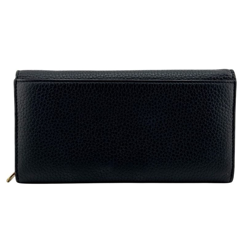 Christian Diorissimo Lancontre Chain Wallet Long Wallet Black Women