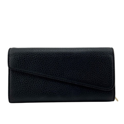 Christian Diorissimo Lancontre Chain Wallet Long Wallet Black Women