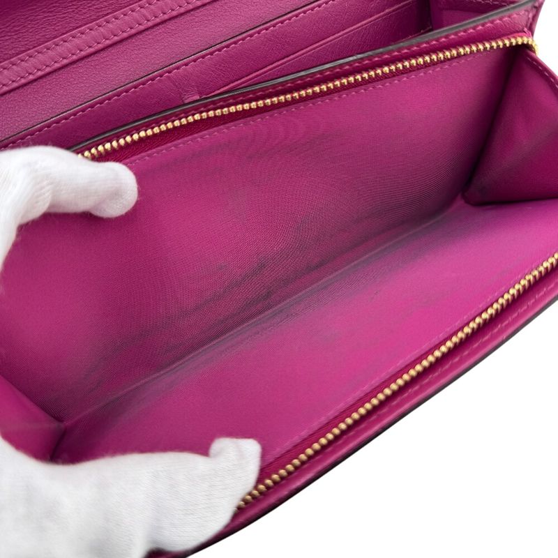 Christian Diorissimo Lancontre Chain Wallet Long Wallet Black Women