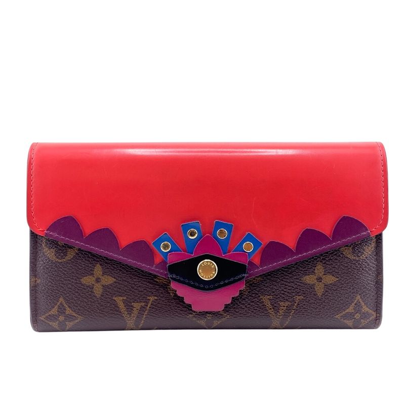 Louis Vuitton M61348 Portefeuille Sarah Long Wallet Brown Ladies