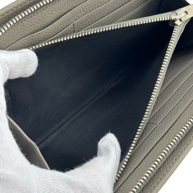 Saint Laurent Paris 326599 Round Zipper Long Wallet Glazed Women