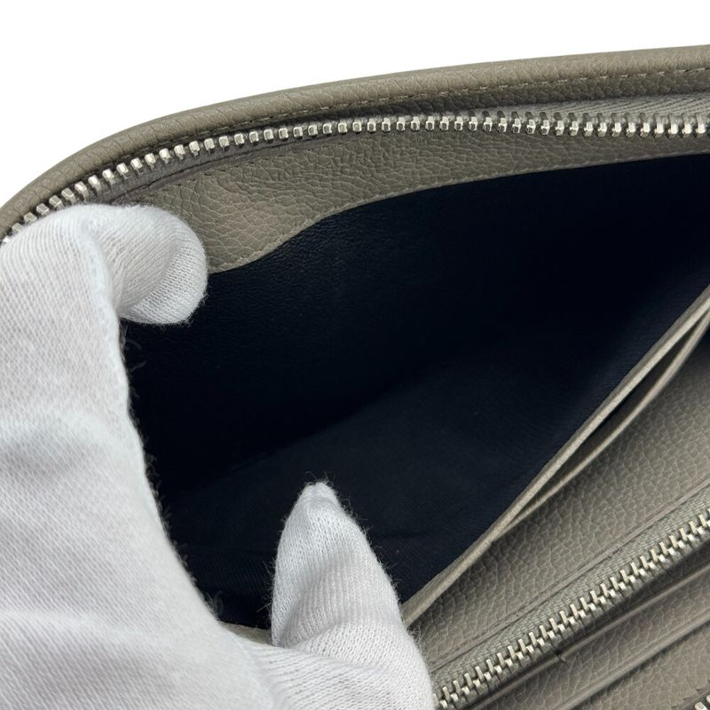 Saint Laurent Paris 326599 Round Zipper Long Wallet Glazed Women