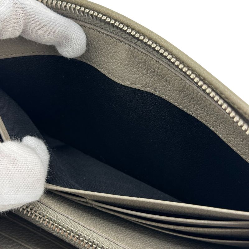 Saint Laurent Paris 326599 Round Zipper Long Wallet Glazed Women